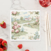 Sweet Rustic Country Zuhause Floral Landschaft Serviette (Beispiel)