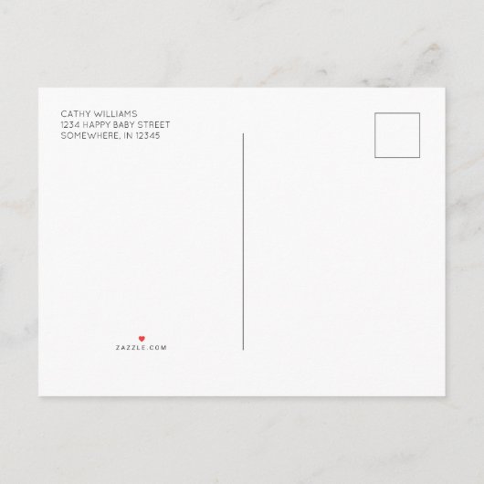 Sweet Rustic Elephant Blue Boy Baby Dusche einlade Einladungspostkarte (Rückseite)