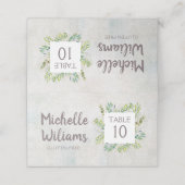 Sweet Rustic Eukalyptus Greenerity Wedding Platzkarte (Außenseite Aufgefaltet)