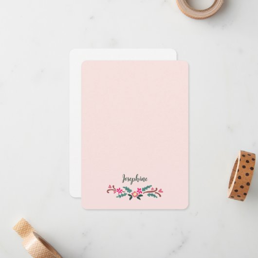 Sweet Rustic Floral Country Ästhetik Mitteilungskarte (Vorderseite/Rückseite Beispiel)