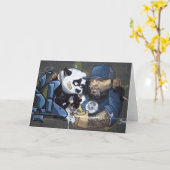 Sweet Sad Panda fand einen Buddy Karte (Gelbe Blume)