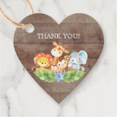Sweet Safari Animals Baby Dusche Gefallen Tag Geschenkanhänger (Vorderseite)