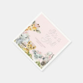 Sweet Safari Animals Baby Dusche Serviette (Ecke)