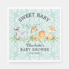 Sweet Safari Animals Baby Duschpapier Napkins Serviette