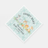 Sweet Safari Animals Baby Duschpapier Napkins Serviette (Ecke)