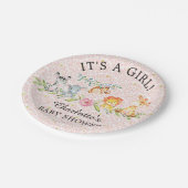 Sweet Safari Animals Baby Shower 7" Plättchen Pappteller (Schrägansicht)