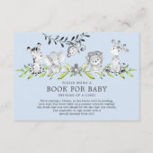 Sweet Safari Animals Baby Shower Book for Baby Begleitkarte (Vorderseite)
