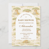 Sweet Safari Animals Baby Shower Einladung (Vorderseite)