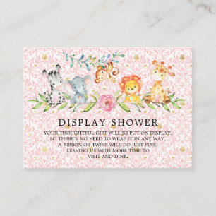 Sweet Safari Animals Babydusche - Geschenkidee Begleitkarte
