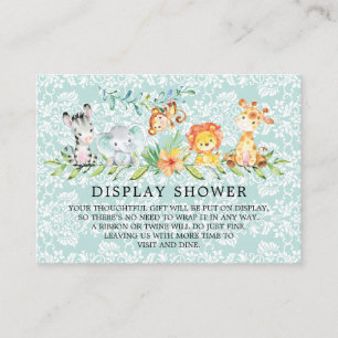 Sweet Safari Animals Babydusche - Geschenkidee Begleitkarte