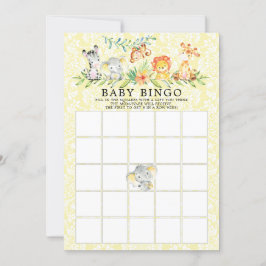 Sweet Safari Animals BINGO Baby Showspiel Einladung