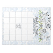 Sweet Safari Animals Boys Baby Shooting Bingo Game Notizblock (Vorderseite)