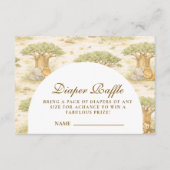 Sweet Safari Animals Diapper Raffle Begleitkarte (Vorderseite)