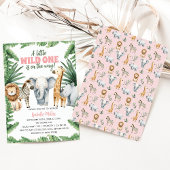 Sweet Safari Animals Kinderdusche Einladung