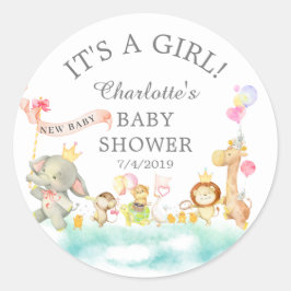 Sweet Safari Animals Parade Gefallen Sticker