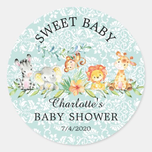 Sweet Safari Animals Sweet Baby Fevor Sticker (Vorderseite)