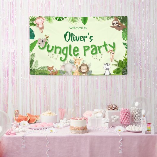 Sweet & Safari anpassbares Banner (Party)