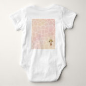 Sweet Safari Baby Giraffe in Rosa und Gelb Baby Strampler (Rückseite)