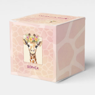 Sweet Safari Baby Giraffe in Rosa und Gelb Geschenkschachtel