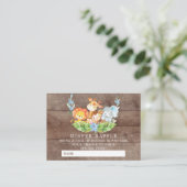 Sweet Safari Baby Showdusche Windeln Raffle Ticket Begleitkarte (Stehend Vorderseite)