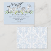Sweet Safari Baby Showdusche Windeln Raffle Ticket Begleitkarte (Vorne/Hinten)