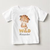 Sweet Safari Baby Tiger Birthday Baby T-shirt (Vorderseite)