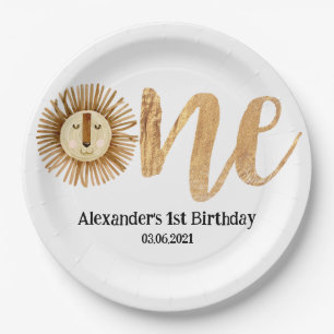 Sweet Safari Lion Kinder 1. Geburtstag Pappteller