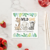Sweet Safari Tiere Wild Ein Geburtstag Napkins Serviette (Beispiel)