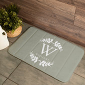 Sweet Sage Green Monogram Badematte