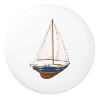 Sweet Sailboat Nautical Kinderzimmer Kids Room Keramikknauf