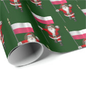 Sweet Saint Nicholas mit der Flagge Polens Geschenkpapier (Rolleneckpunkt)