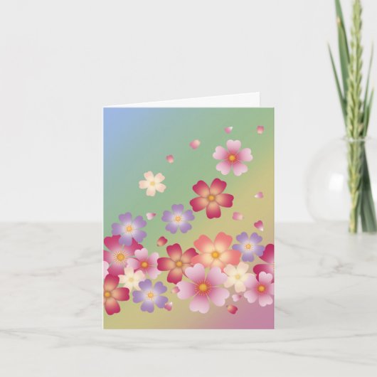 Sweet Sakura Blossoms Kimono Style Regenbogen (Vorderseite)