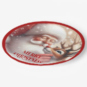 Sweet Santa and Rudolph Kids Christmas Plates Pappteller (Schrägansicht)