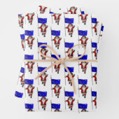 Sweet Santa Claus besucht Alaska Geschenkpapier Set (Beispiel)