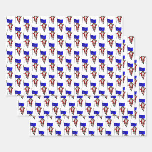 Sweet Santa Claus besucht Alaska Geschenkpapier Set