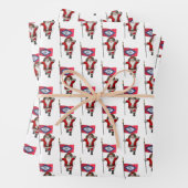 Sweet Santa Claus besucht Arkansas Geschenkpapier Set (Beispiel)