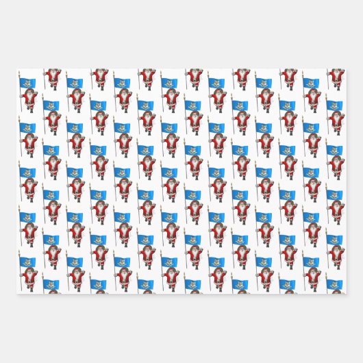Sweet Santa Claus besucht Connecticut Geschenkpapier Set (Vorderseite 2)