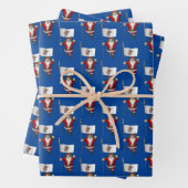 Sweet Santa Claus besucht Illinois Geschenkpapier Set (Beispiel)