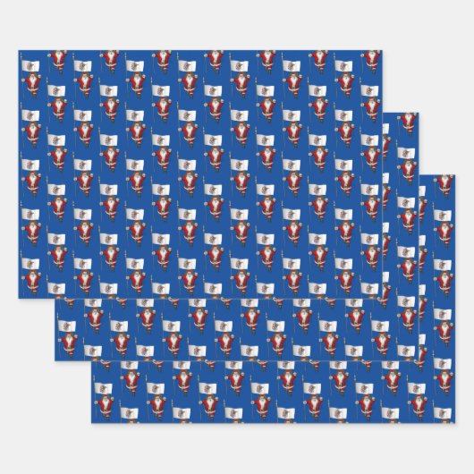 Sweet Santa Claus besucht Illinois Geschenkpapier Set (Set)