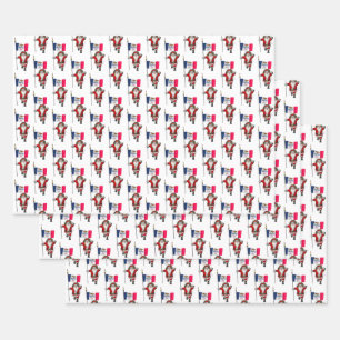 Sweet Santa Claus Besucht Iowa Geschenkpapier Set