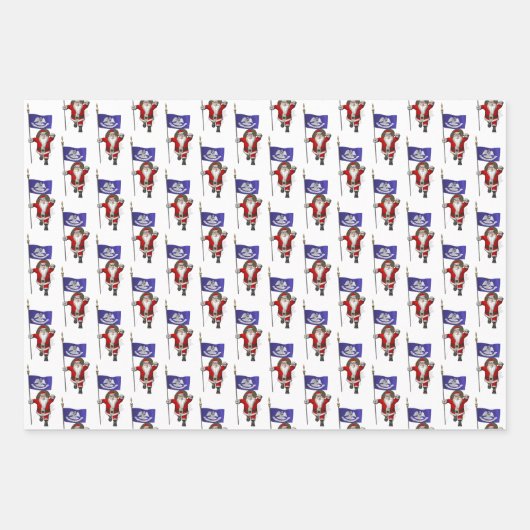 Sweet Santa Claus besucht Louisiana Geschenkpapier Set (Vorderseite)