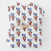 Sweet Santa Claus Besucht Minnesota Geschenkpapier Set (Beispiel)