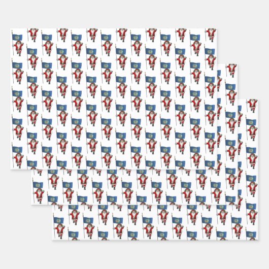 Sweet Santa Claus besucht Nebraska Geschenkpapier Set (Set)