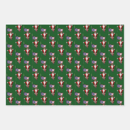 Sweet Santa Claus Besucht Ohio Geschenkpapier Set (Vorderseite 3)