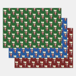 Sweet Santa Claus besucht Rhode Island Geschenkpapier Set
