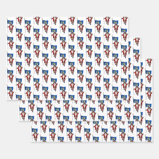 Sweet Santa Claus besucht Staat New York Geschenkpapier Set (Set)