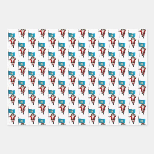 Sweet Santa Claus besucht Süddakota Geschenkpapier Set (Vorderseite 3)