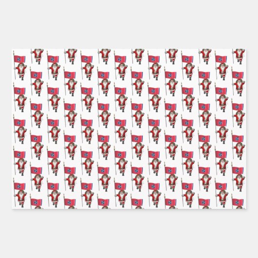 Sweet Santa Claus besucht Tennessee Geschenkpapier Set (Vorderseite 3)