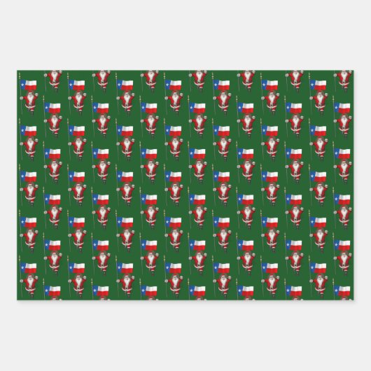 Sweet Santa Claus besucht Texas Geschenkpapier Set (Vorderseite)