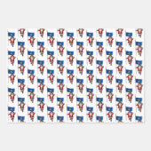 Sweet Santa Claus besucht Vermont Geschenkpapier Set (Vorderseite 3)